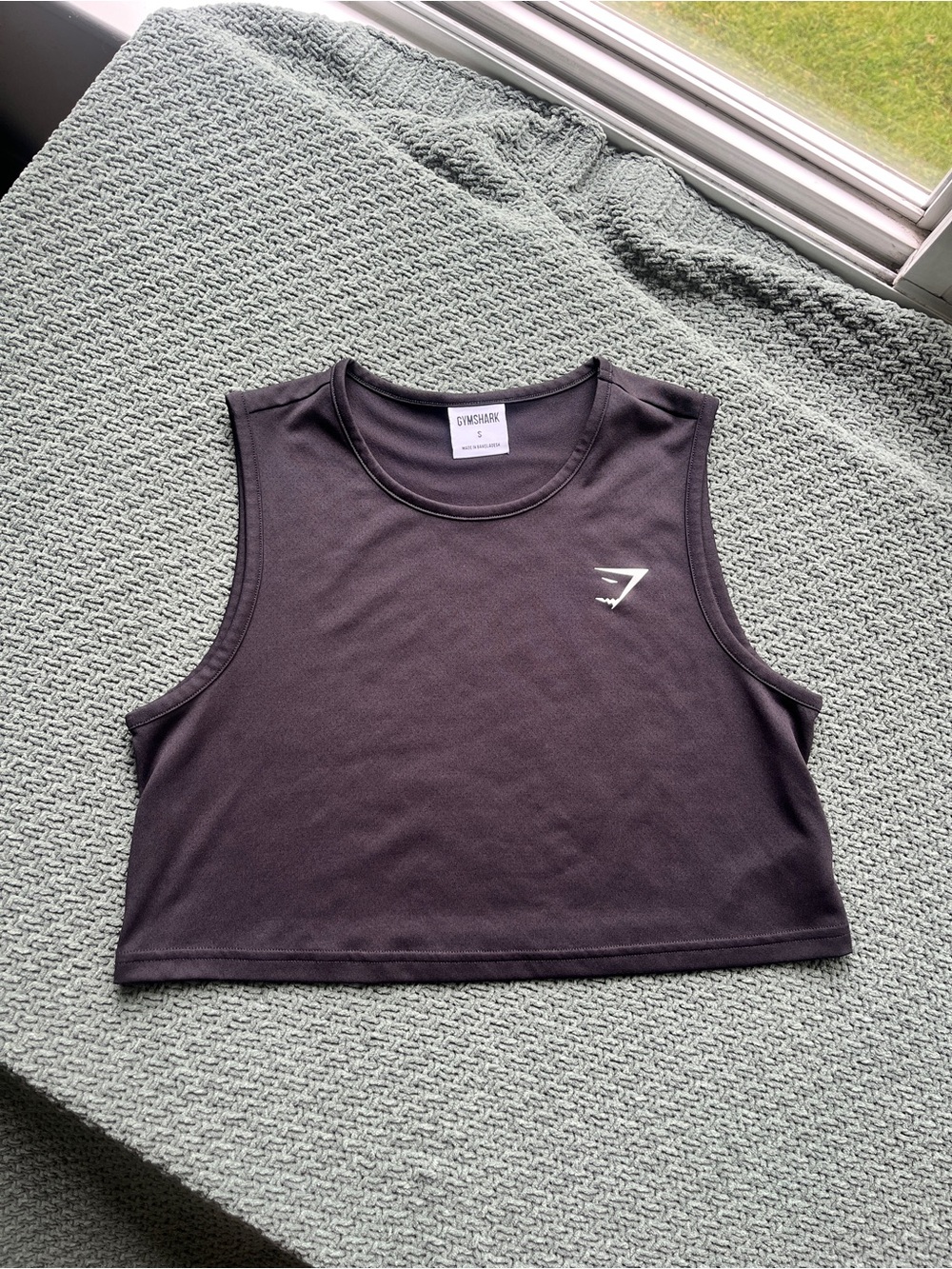 Gymshark Black Cropped Muscle Tank